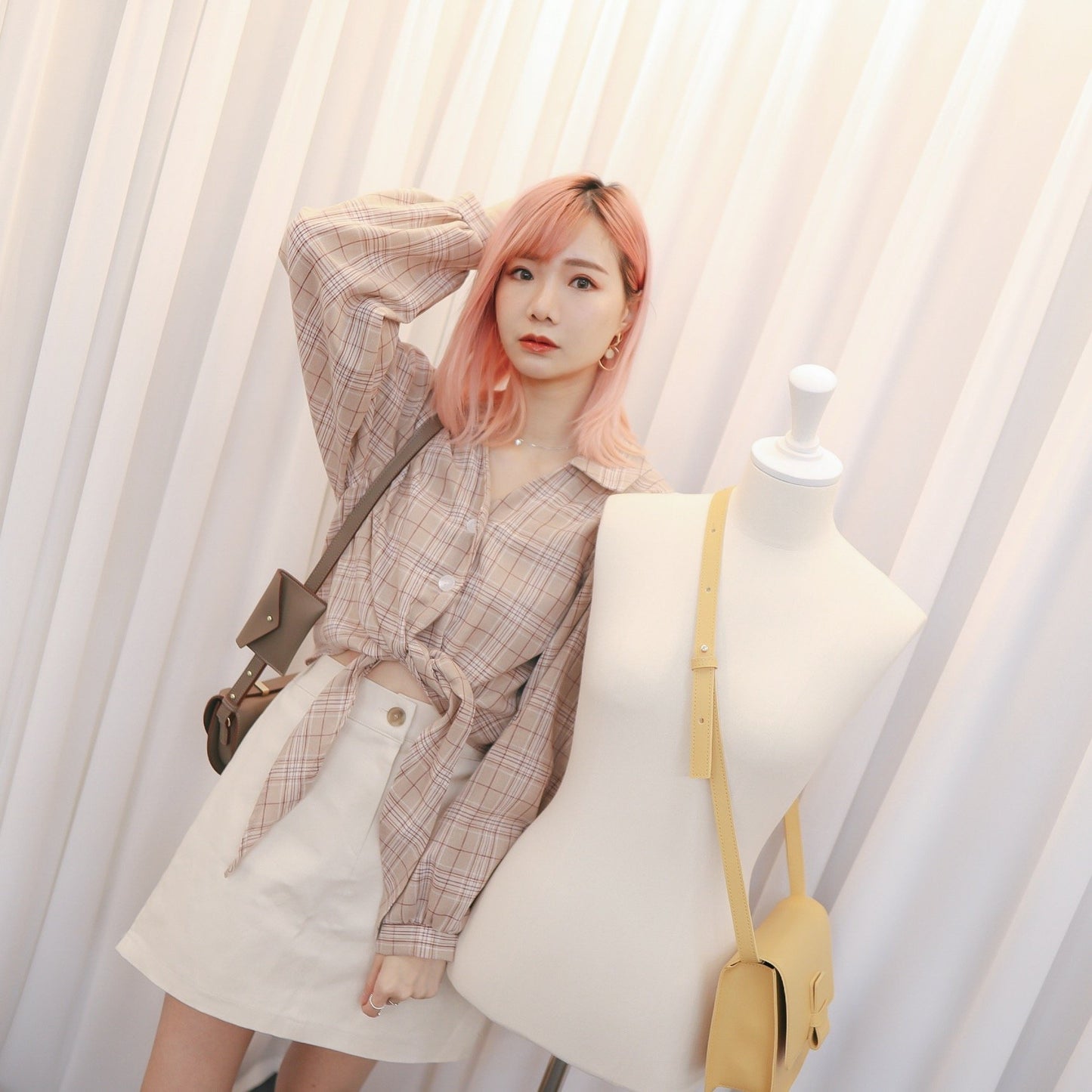 #T233 JAY CHECKED BLOUSE - Letta A
