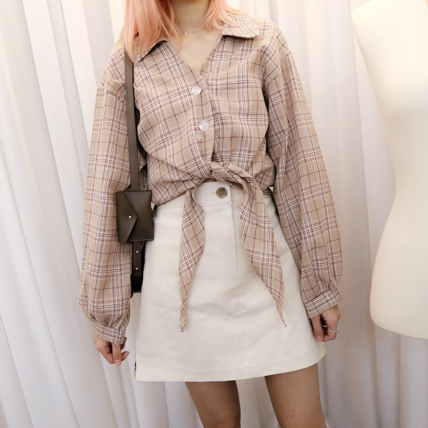 #T233 JAY CHECKED BLOUSE - Letta A