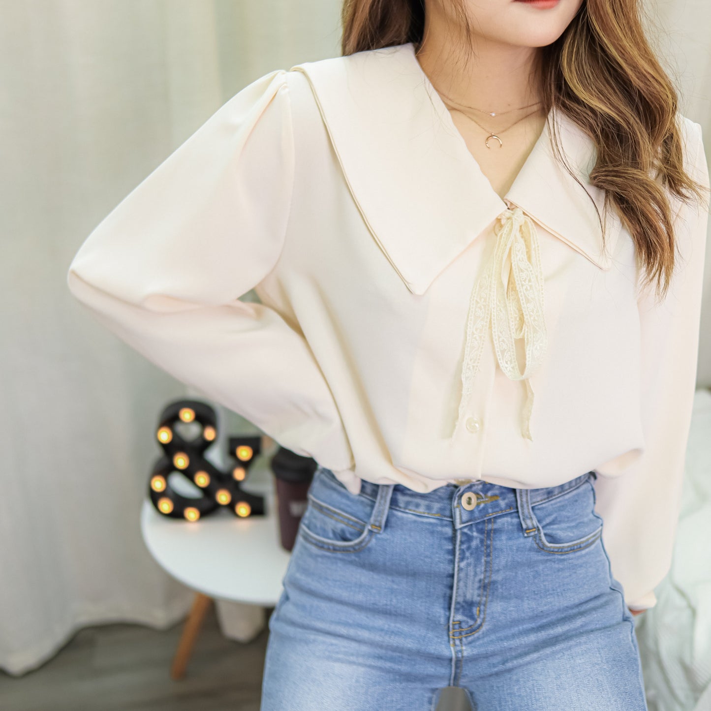 T481 NICE RIBBON BLOUSE