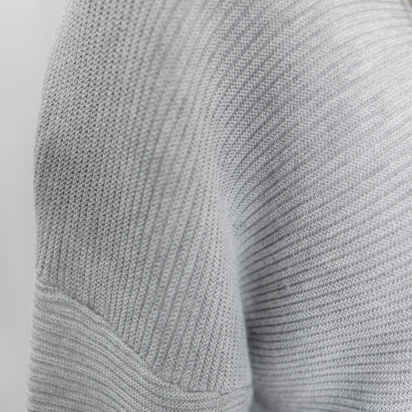 T420 SWISH GREY KNIT TOP