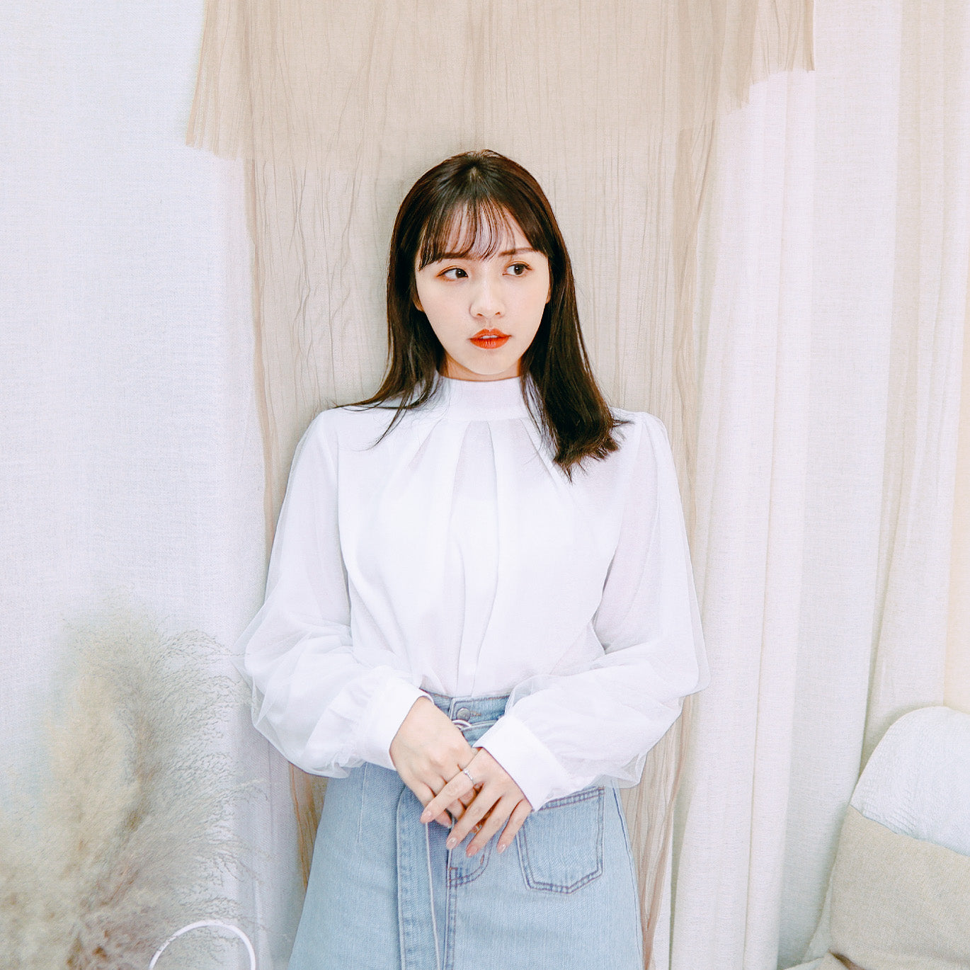 T501 CONCRETE DAY BLOUSE