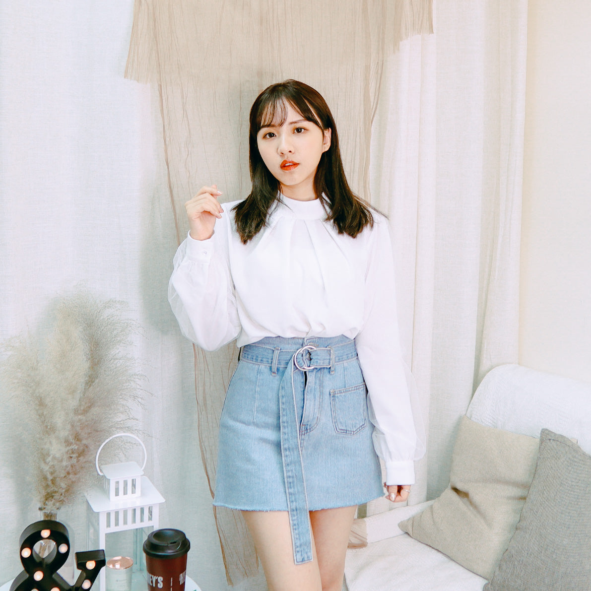 T501 CONCRETE DAY BLOUSE