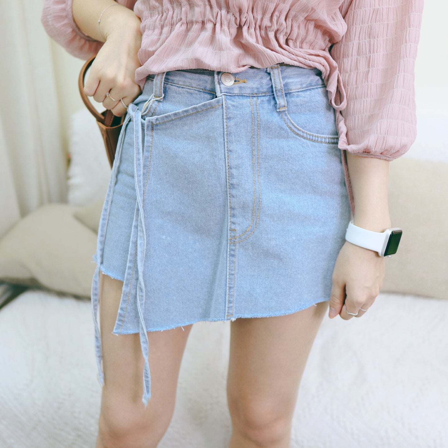 #J039 LOOKS LIKE A SKIRT DENIM SHORT