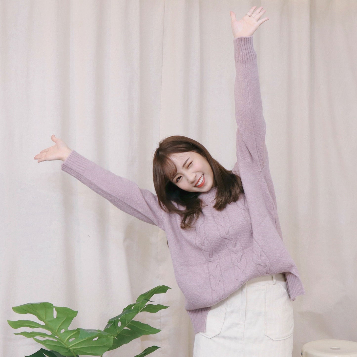 #T193 LAVENDER LOVE SWEATER - Letta A