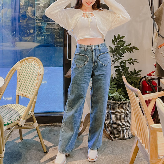 J286 心型牛仔褲