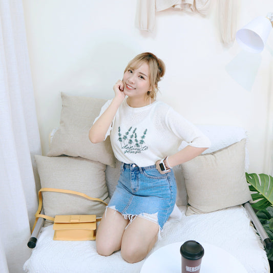 #T265 GARDEN KNIT TOP - Letta A