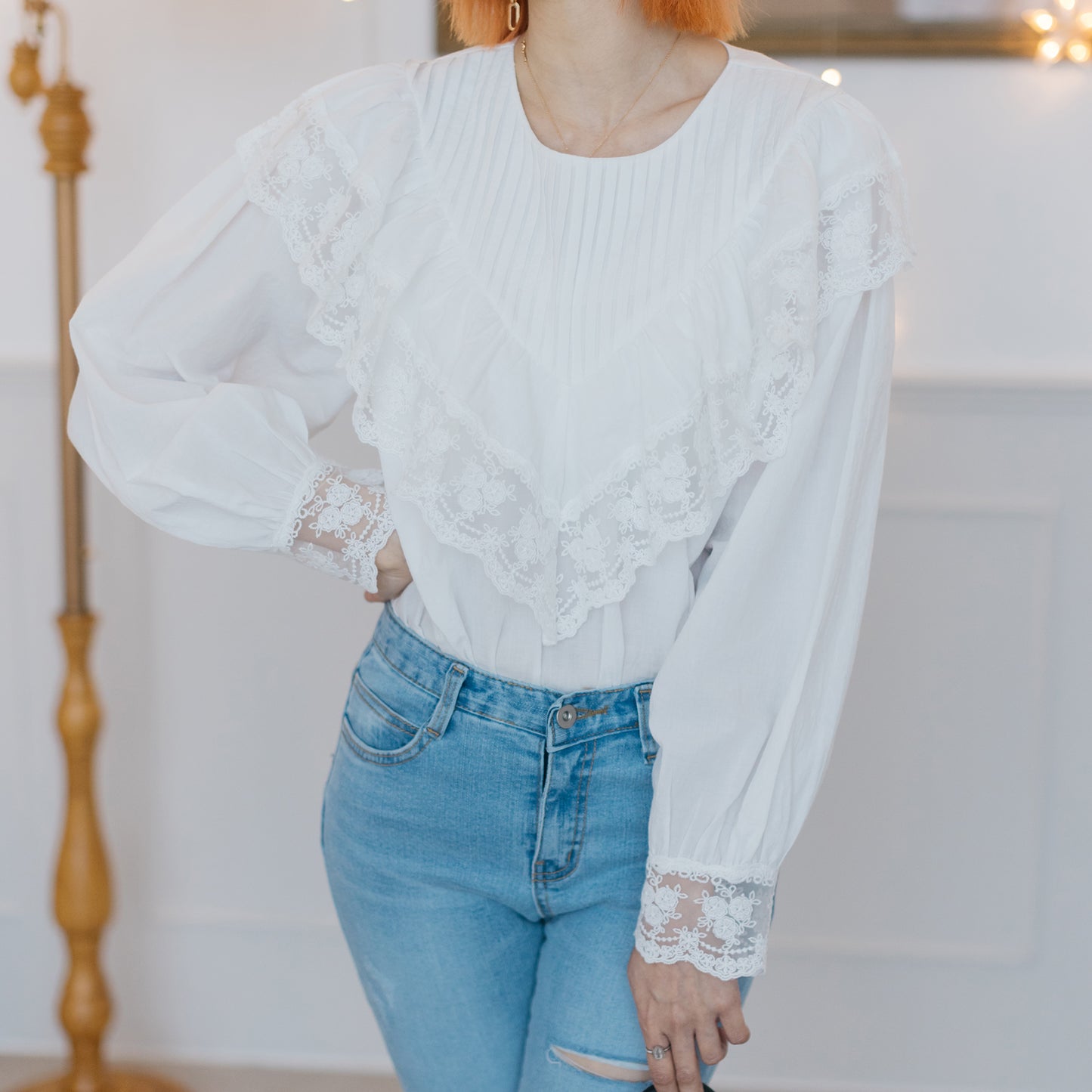 T710 PATIENT LACE BLOUSE