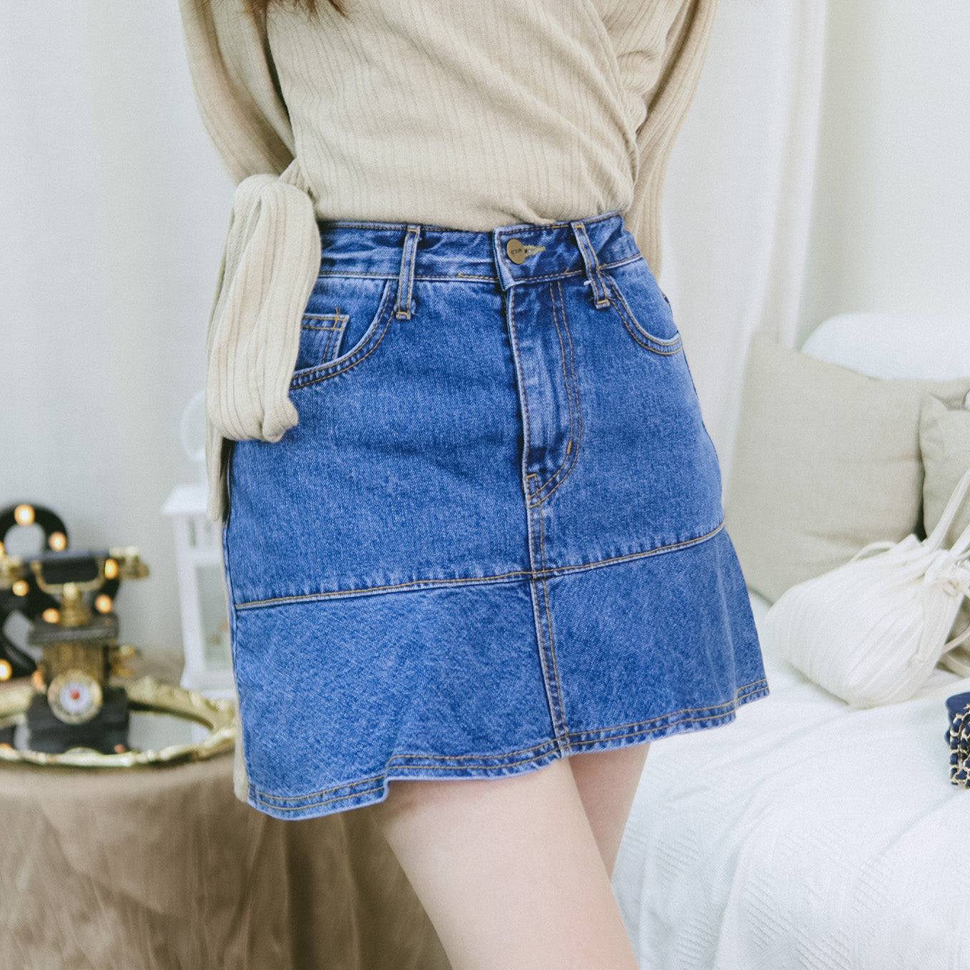 Denim skirt q significa best sale