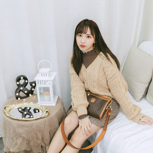 T398 冬季愛心針織外套