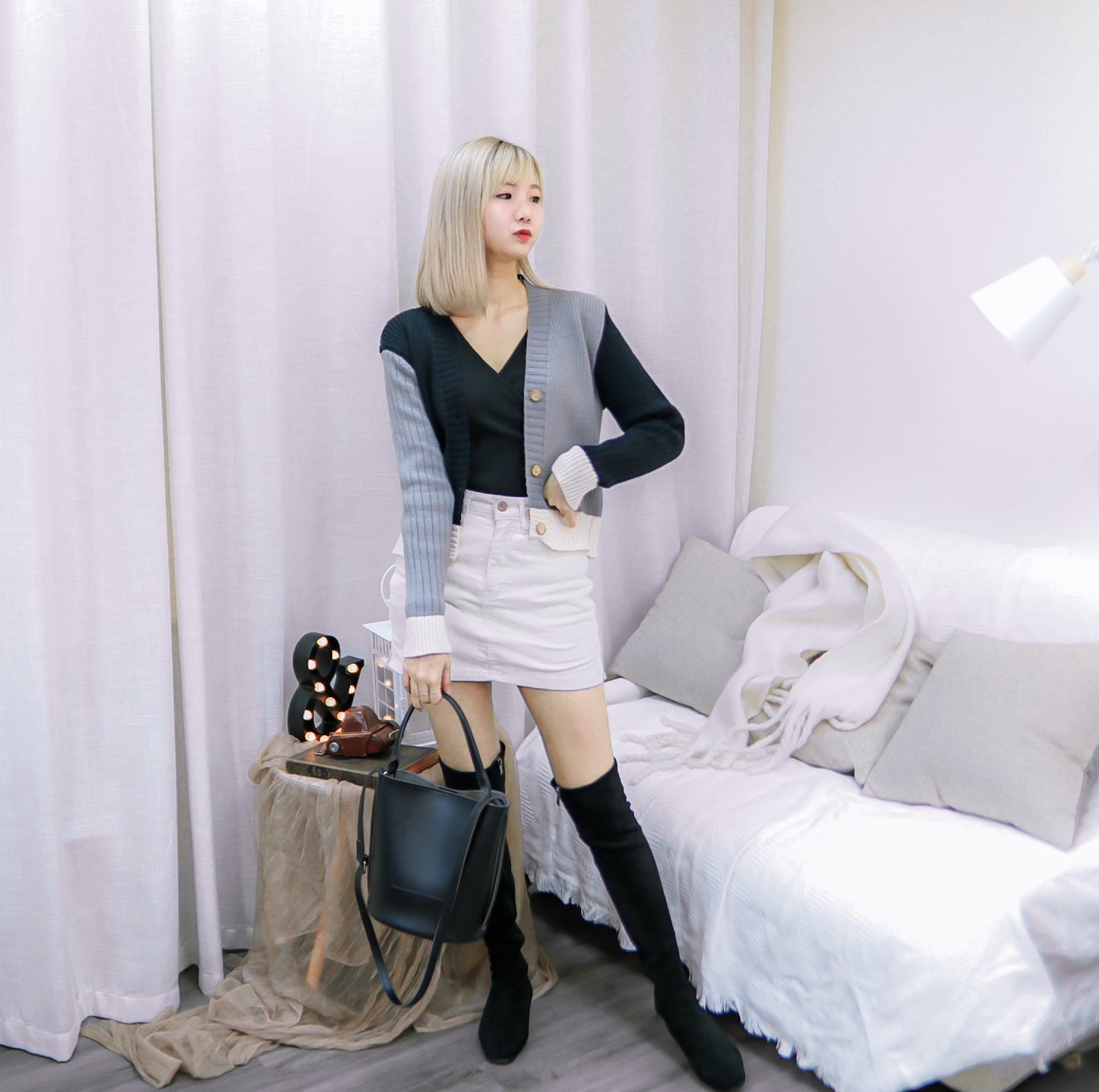 T407 BECAUSE OF YOU KNIT TOP