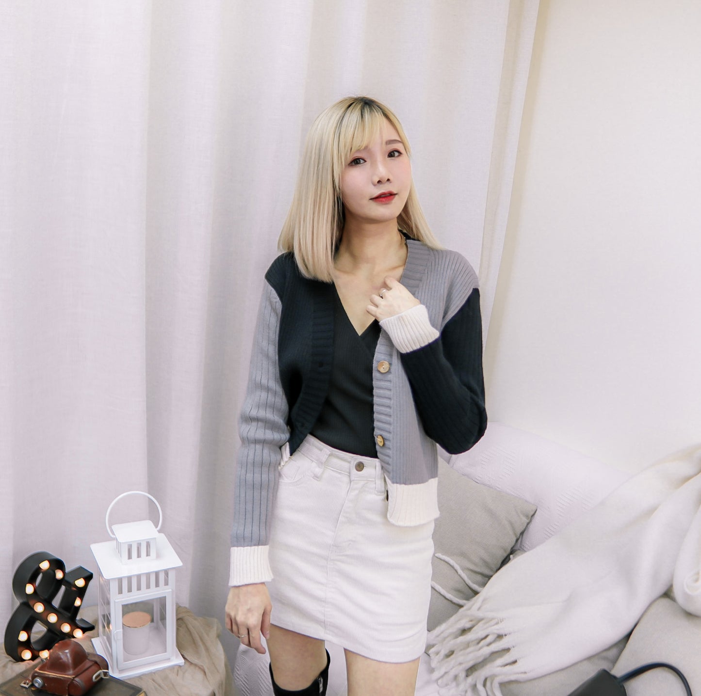 T407 BECAUSE OF YOU KNIT TOP
