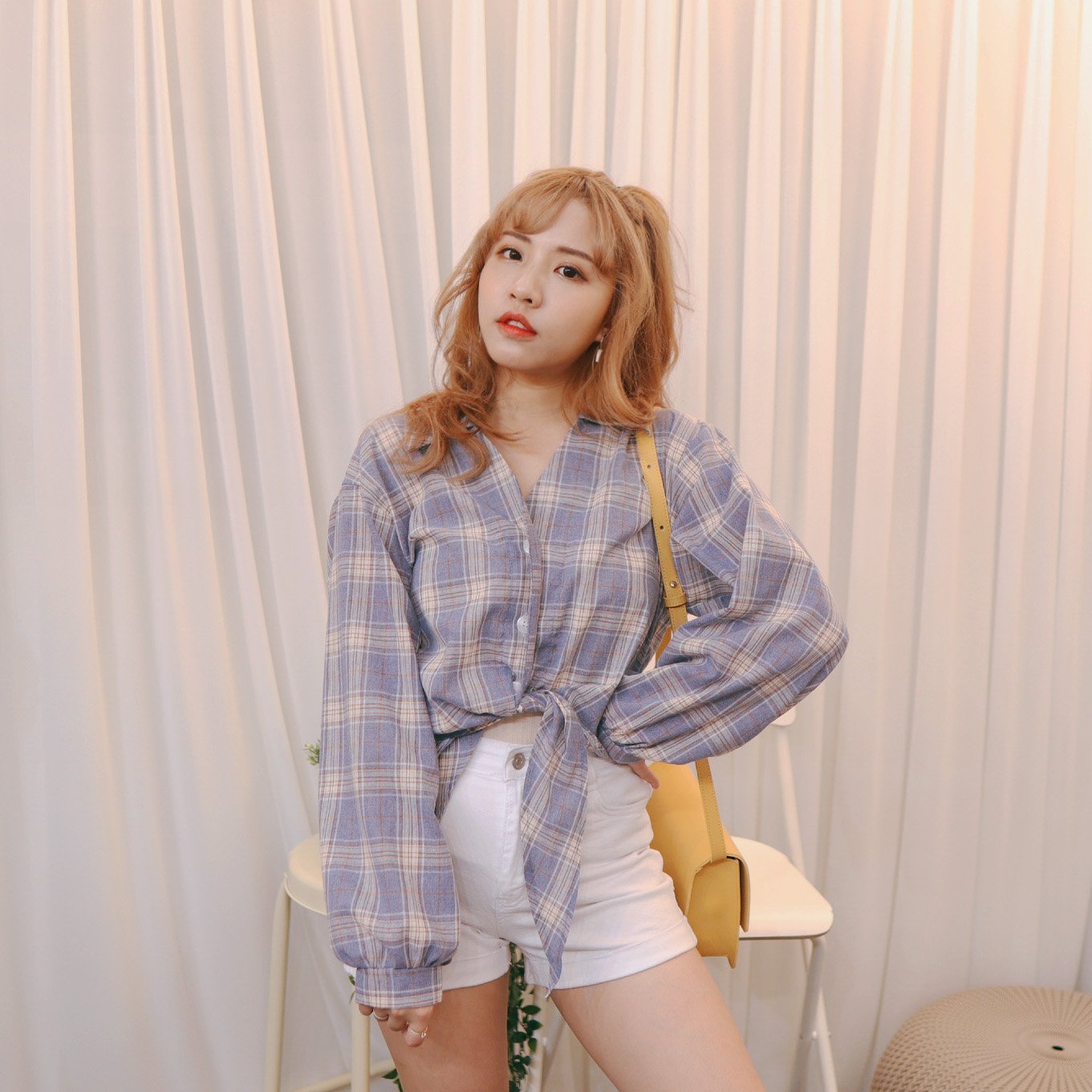#T233 JAY CHECKED BLOUSE - Letta A