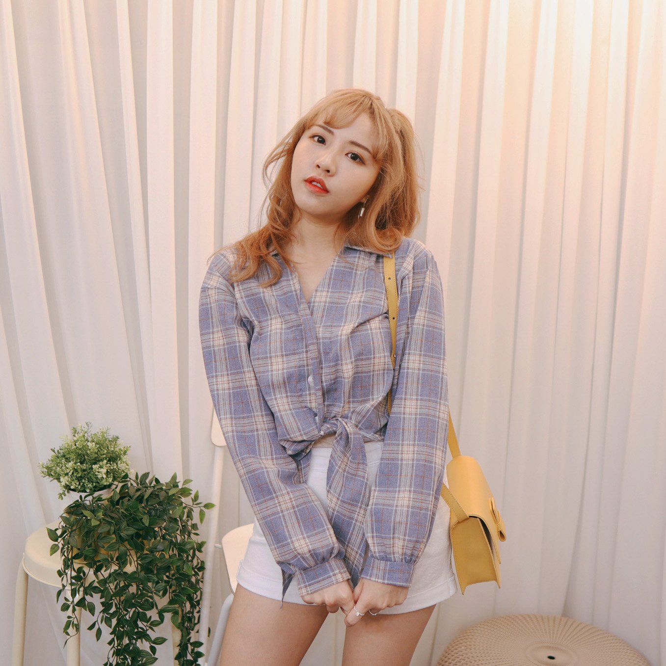 #T233 JAY CHECKED BLOUSE - Letta A
