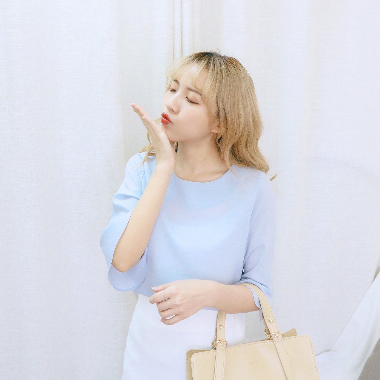 #T268 LILIAN PASTEL BLOUSE - Letta A
