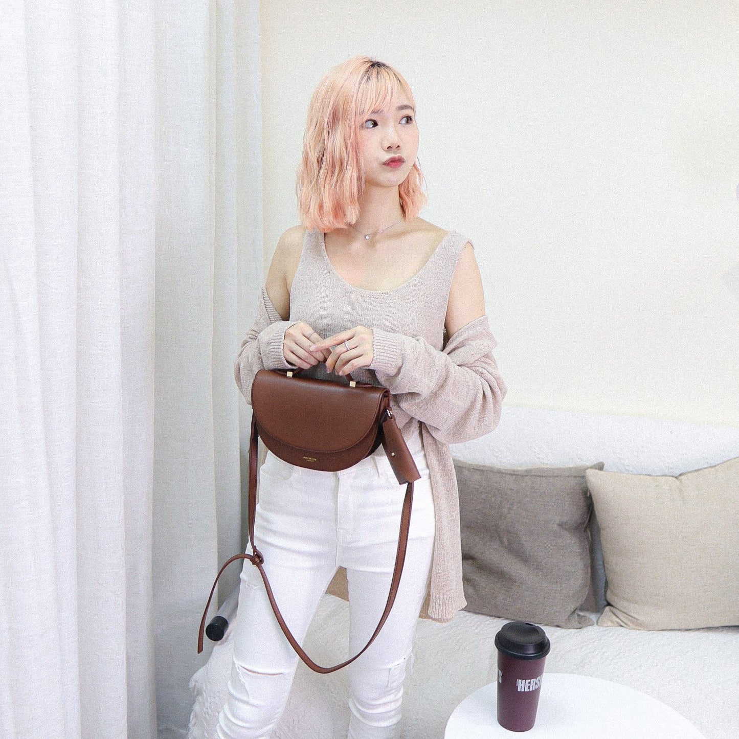 #BG011 GREYISH STYLE HANDBAG - Letta A