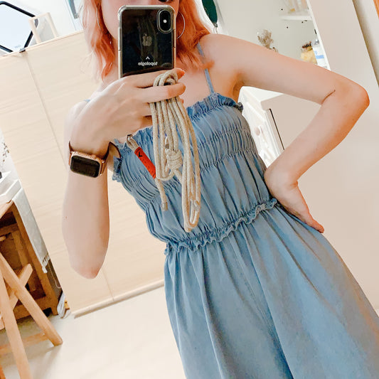 T540 牛仔連身褲套裝