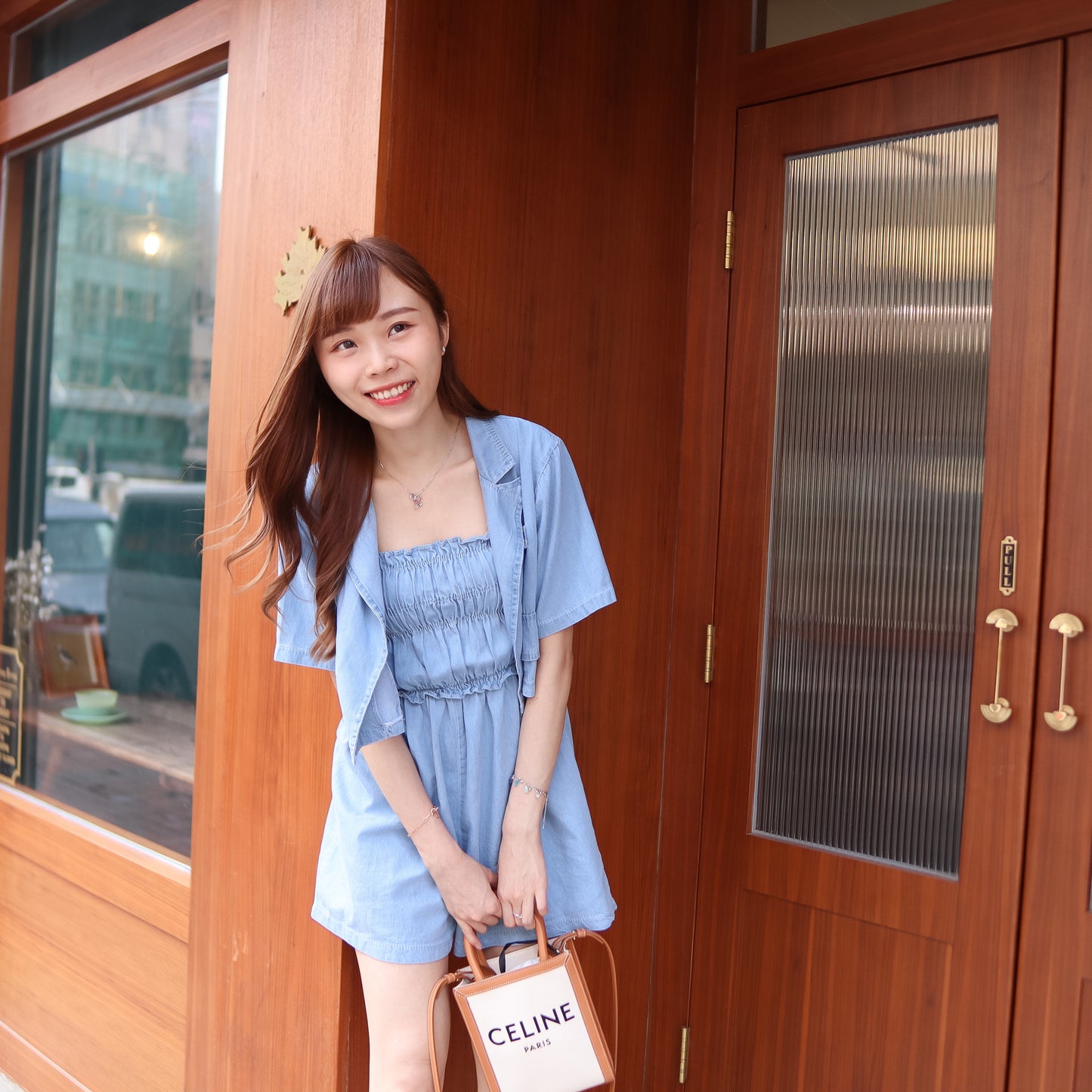 T540 DENIM JUMPSUIT SET