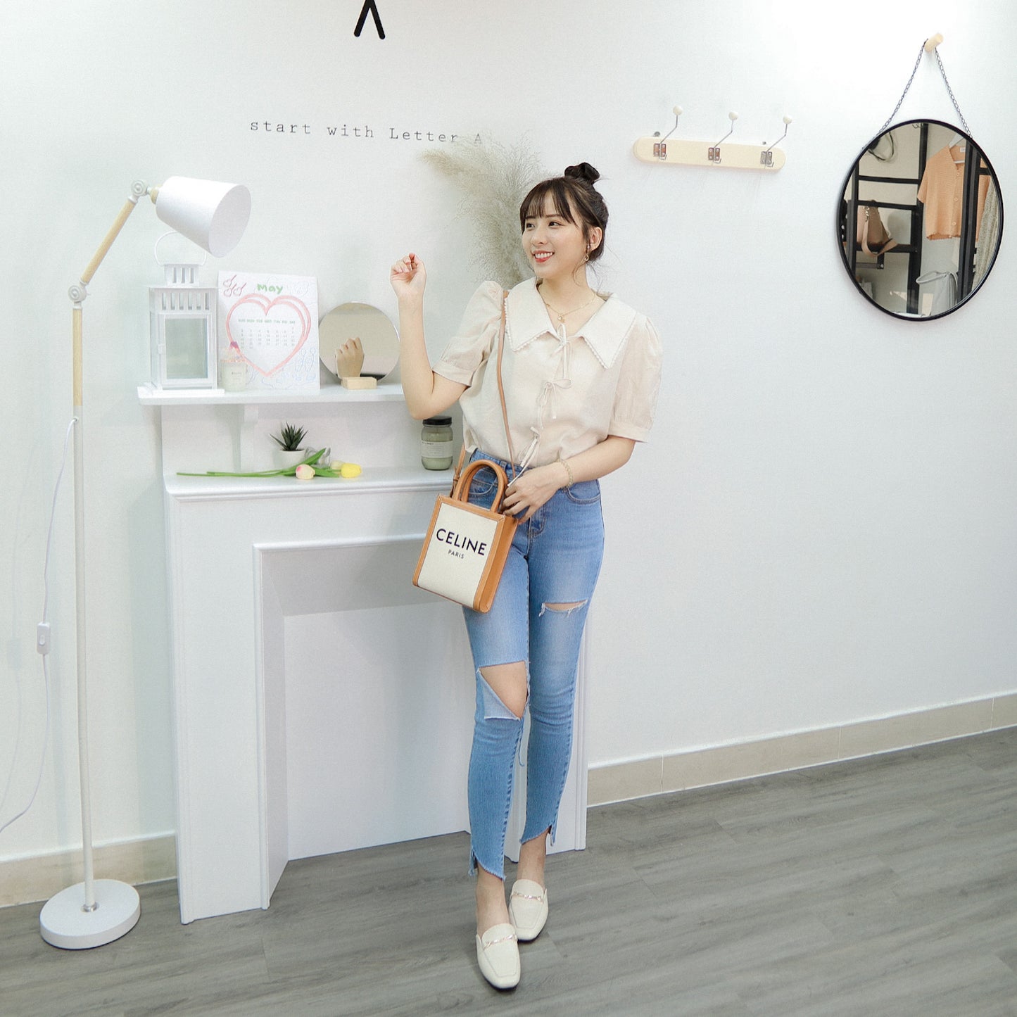 T504 SWEETIE RIBBON BLOUSE