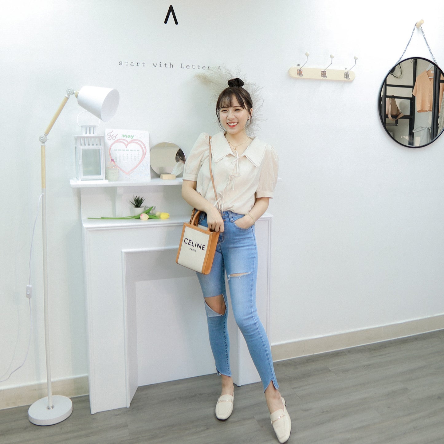 T504 SWEETIE RIBBON BLOUSE