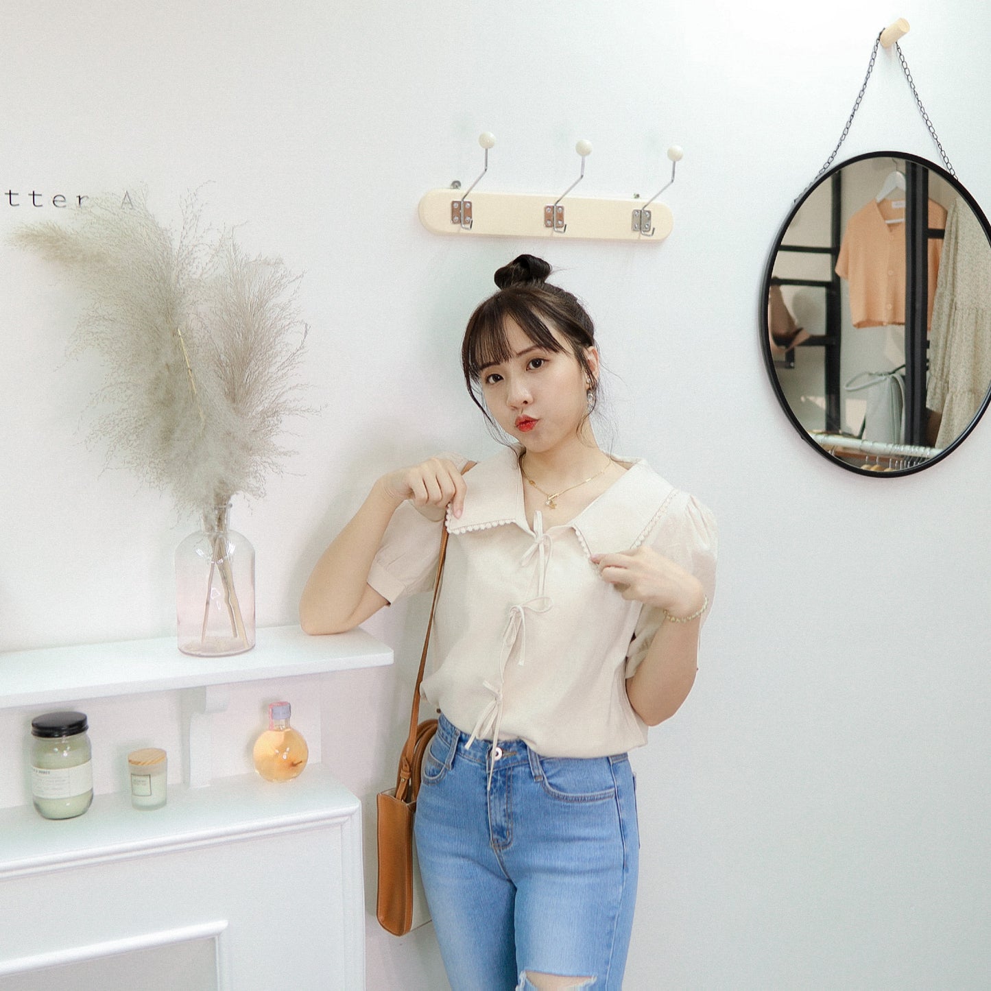T504 SWEETIE RIBBON BLOUSE