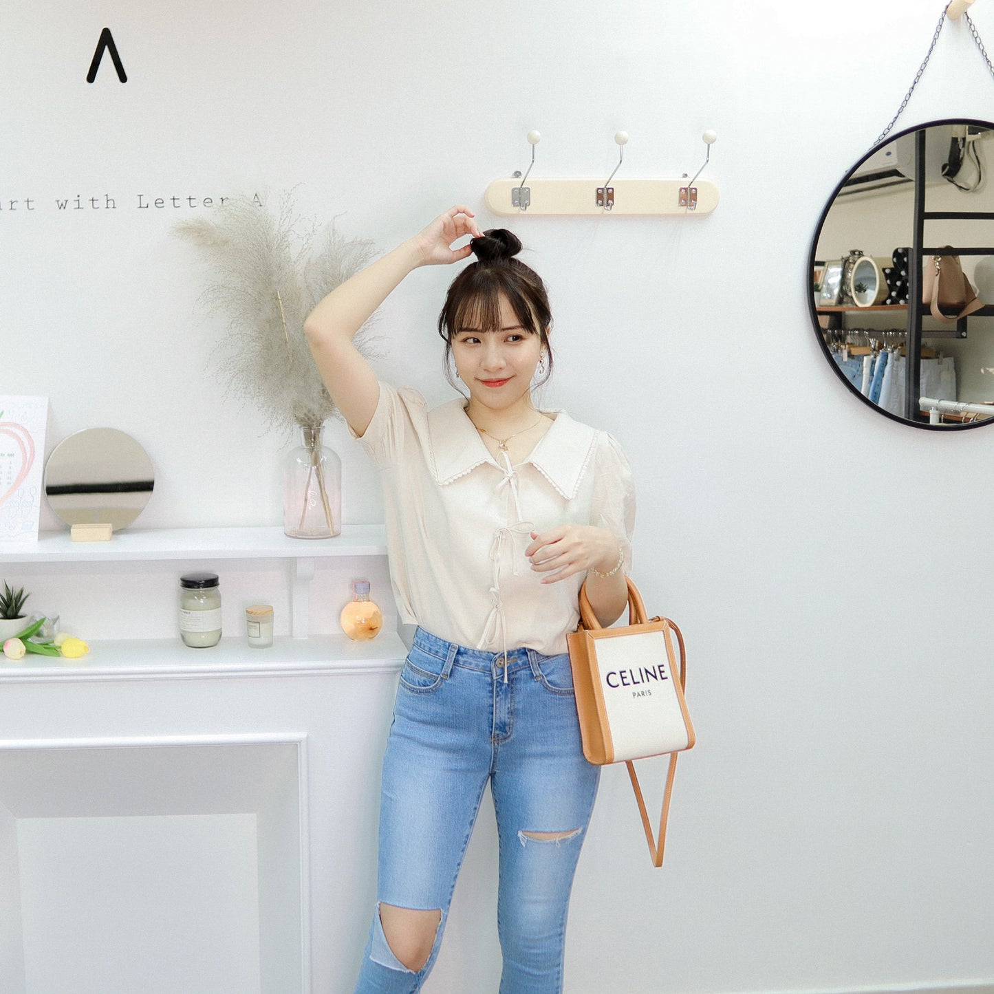 T504 SWEETIE RIBBON BLOUSE