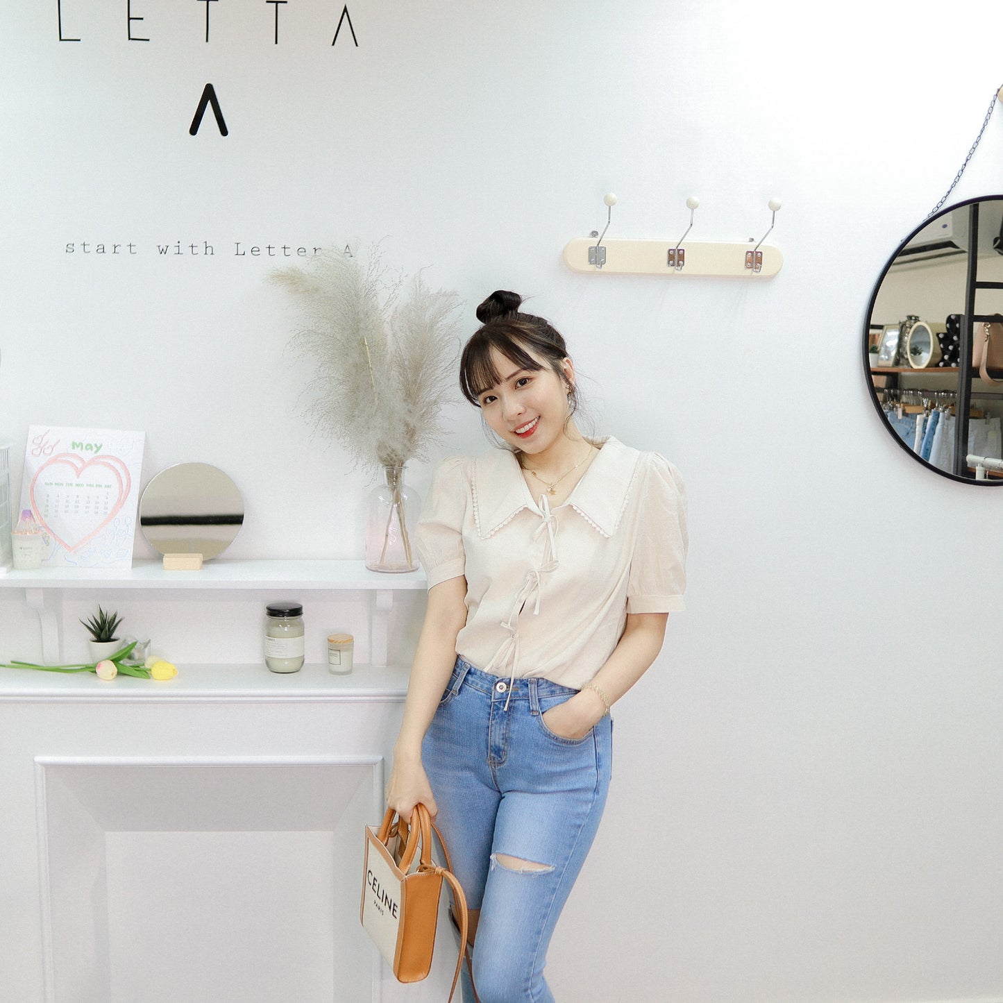T504 SWEETIE RIBBON BLOUSE