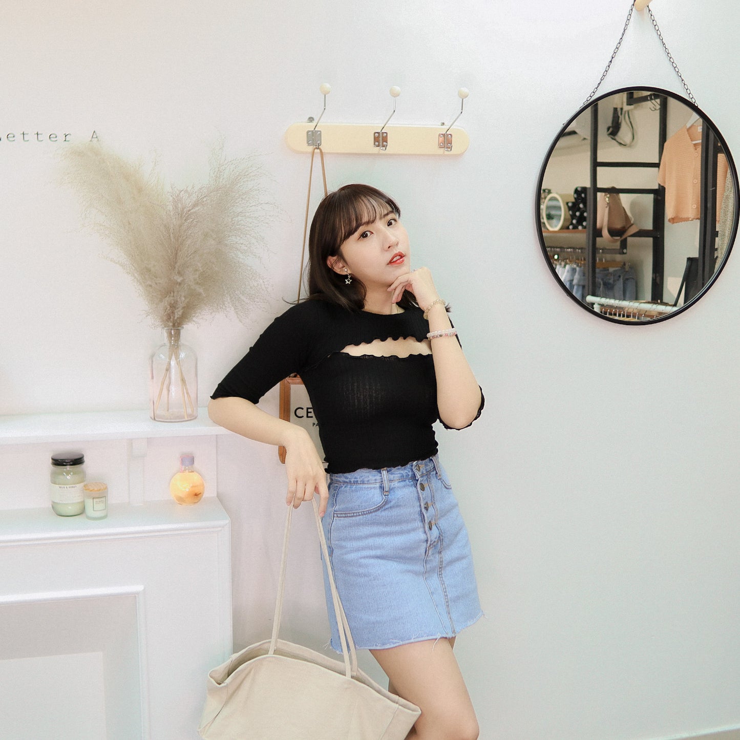 J164 ONTOP DENIM SKIRT