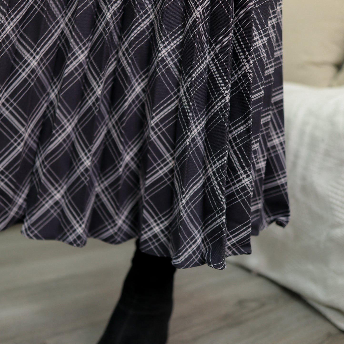 B150 CAMPUS CHECKED SKIRT