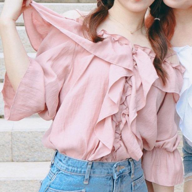 #T278 SWEET RUFFLE TOP - Letta A