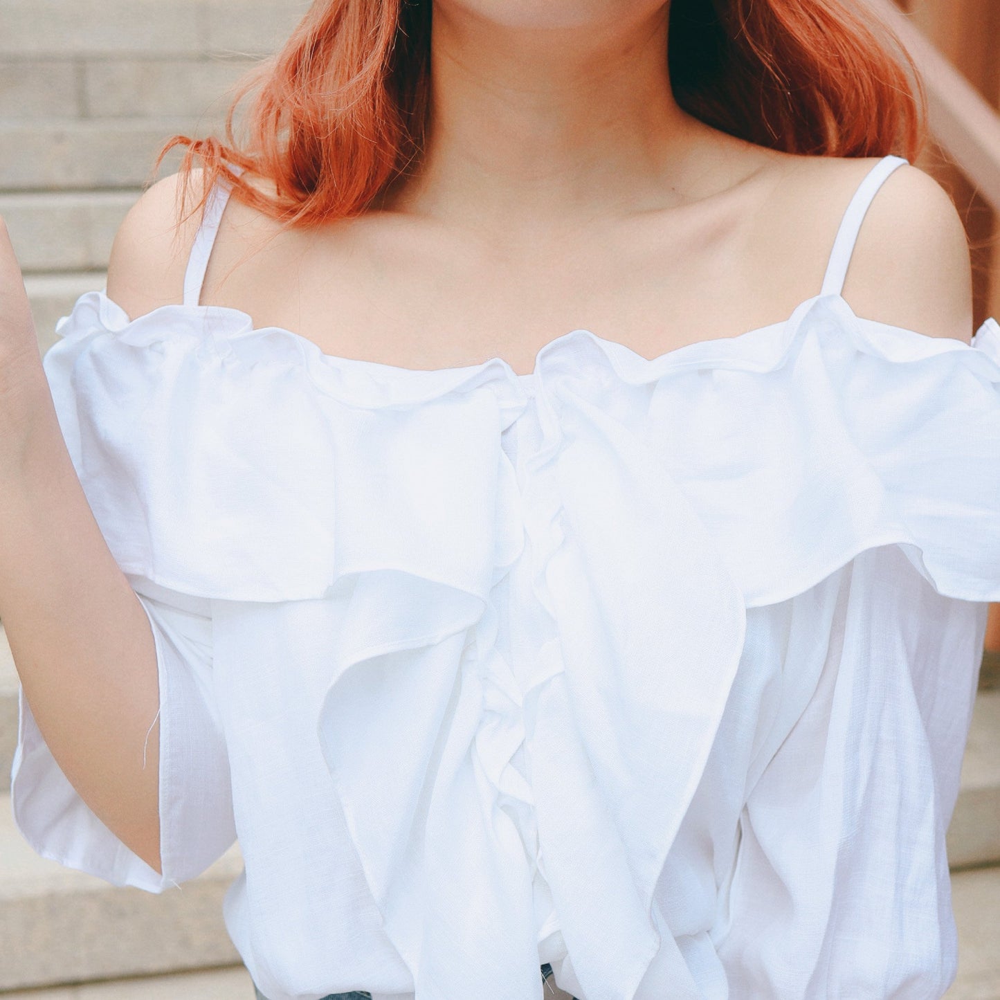#T278 SWEET RUFFLE TOP - Letta A