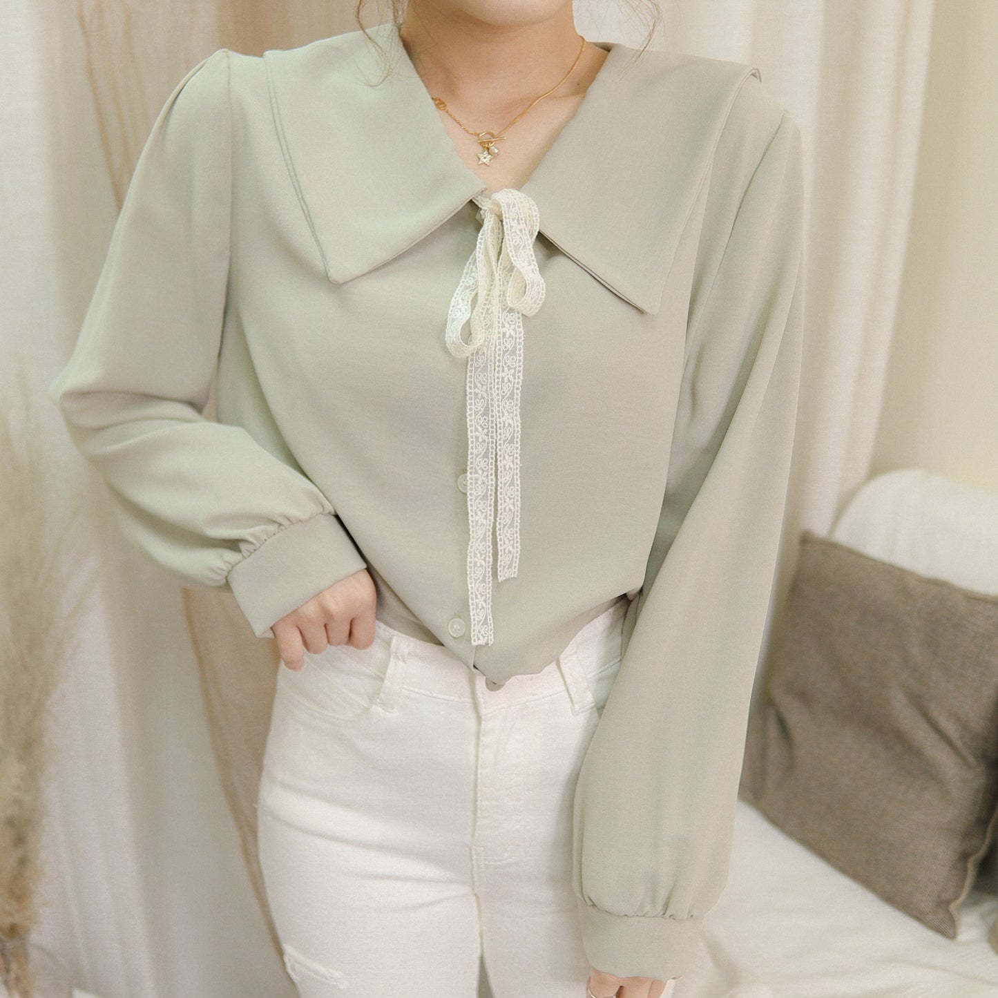 T481 NICE RIBBON BLOUSE