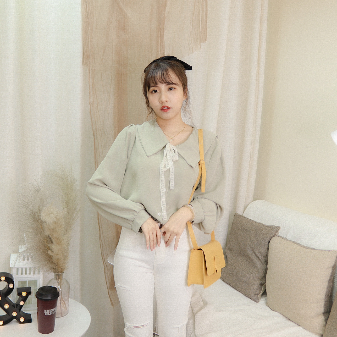 T481 NICE RIBBON BLOUSE