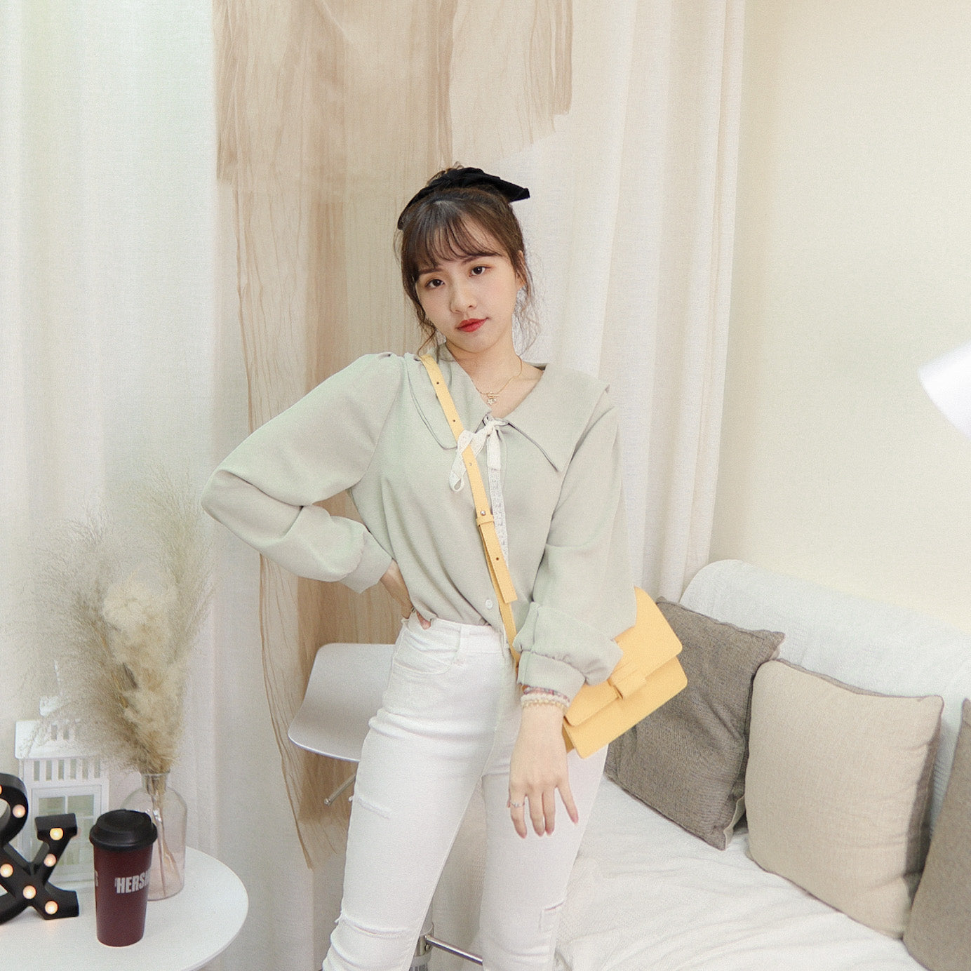 T481 NICE RIBBON BLOUSE