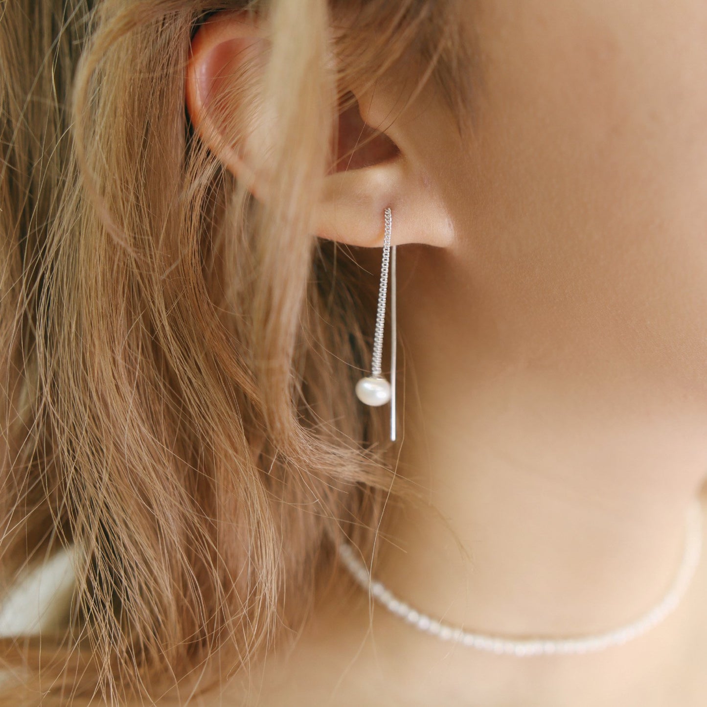 #A023 FOR YOU PEARL SILVER EARRINGS - Letta A