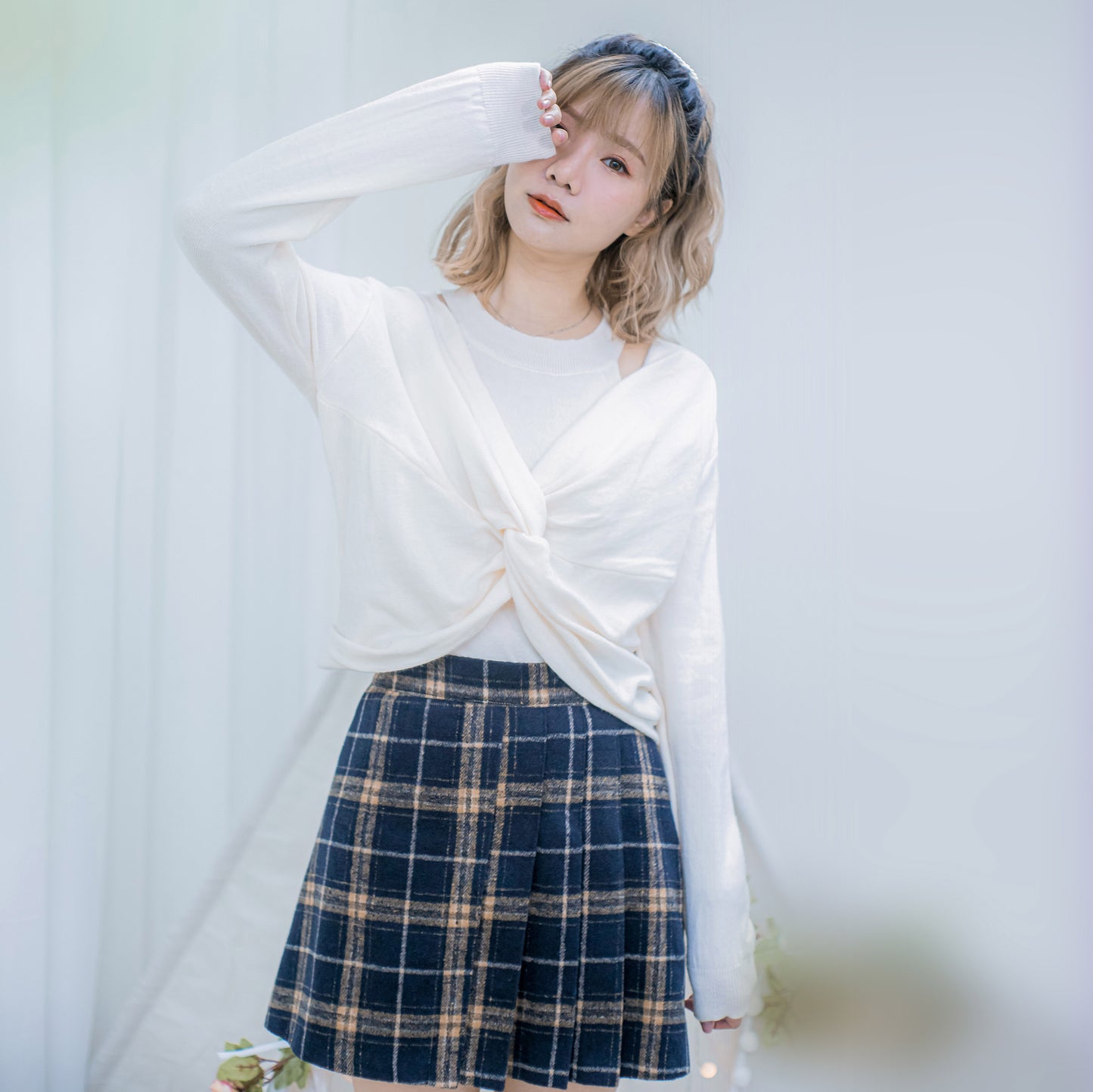 B145 MY DEAR CHECKED SKIRT
