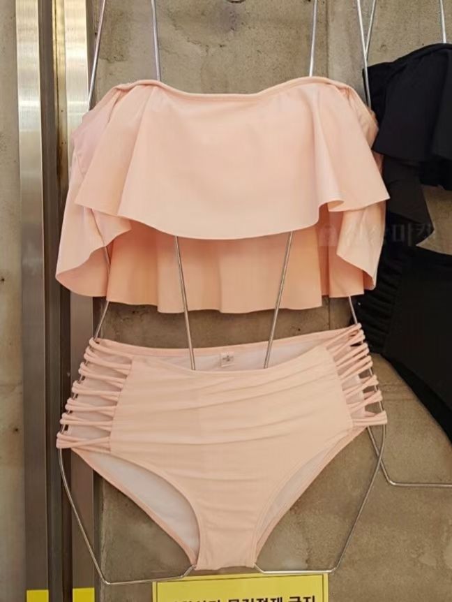 T787 PINK RUFFLE BIKINI