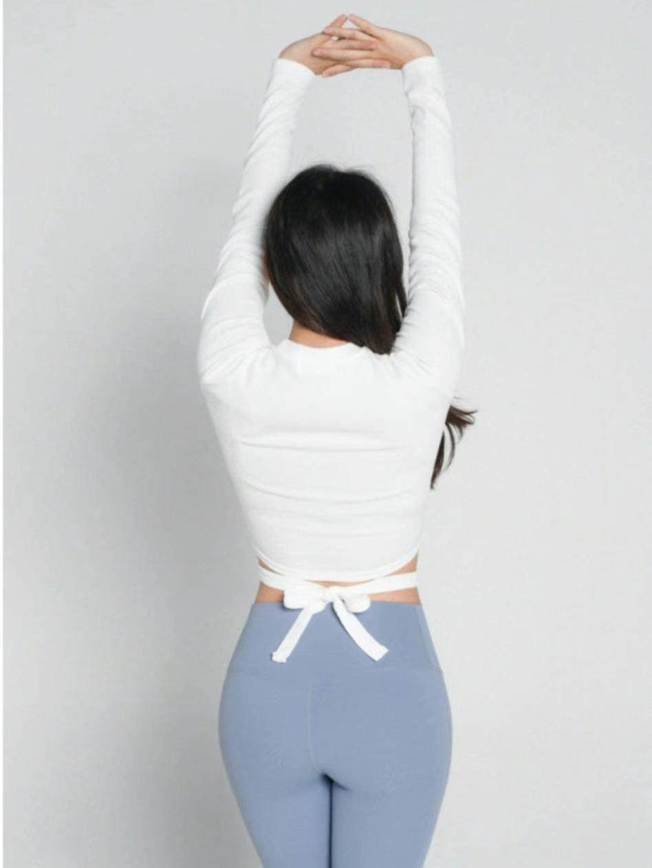 Y009 RIBBON YOGA TOP