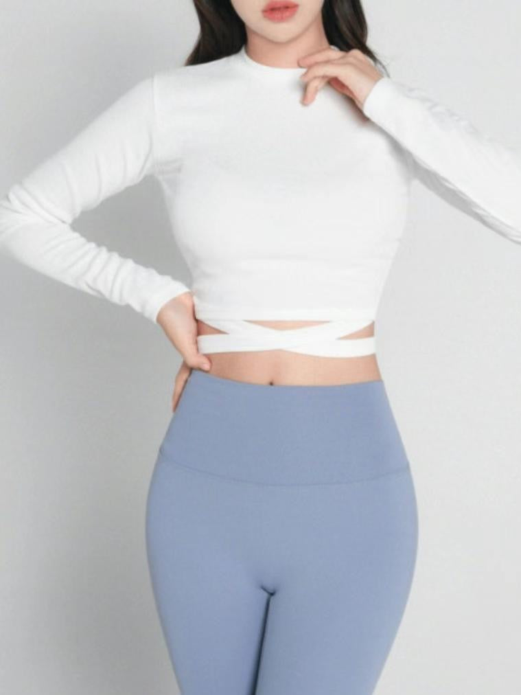 Y009 RIBBON YOGA TOP