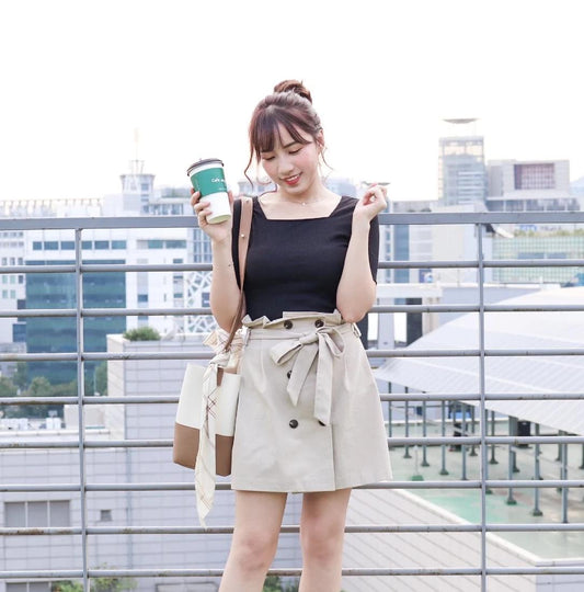 #B045 HIDE AND SEEK MINI SKIRT - Letta A