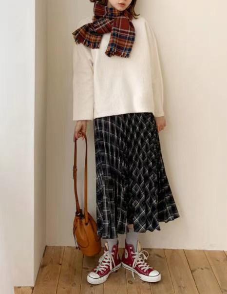 B150 CAMPUS CHECKED SKIRT