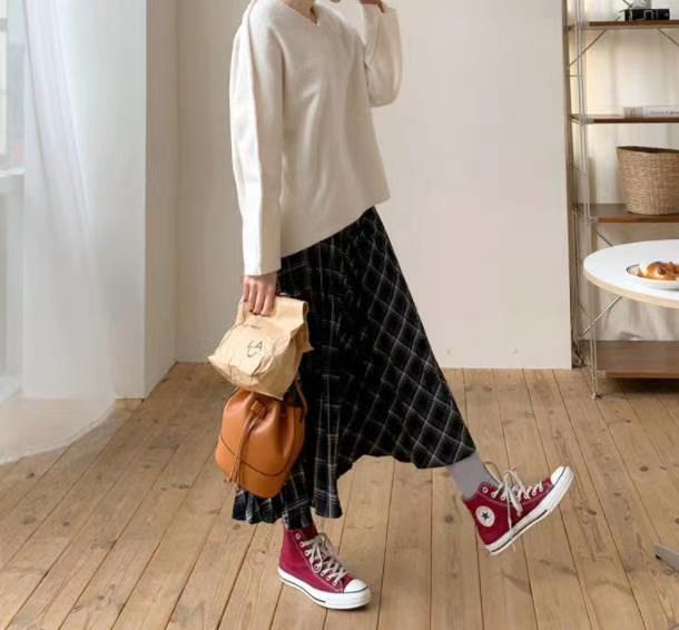 B150 CAMPUS CHECKED SKIRT