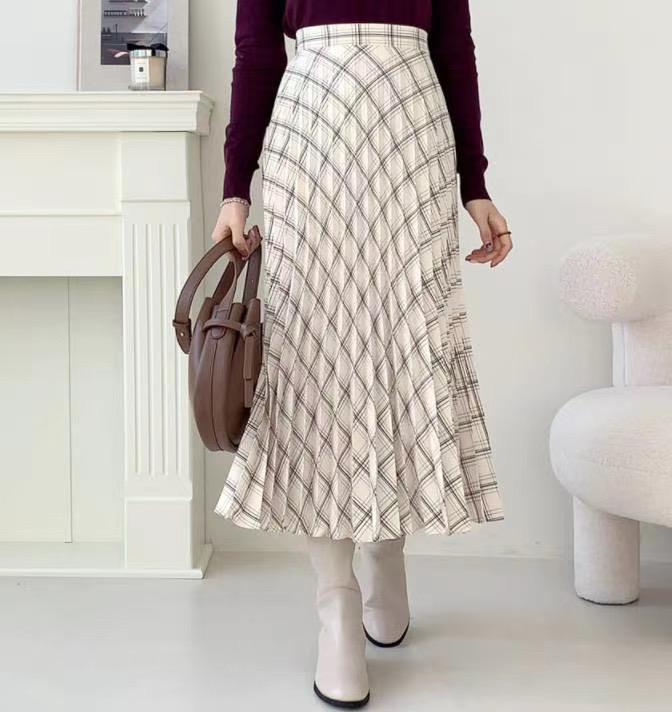 B150 CAMPUS CHECKED SKIRT