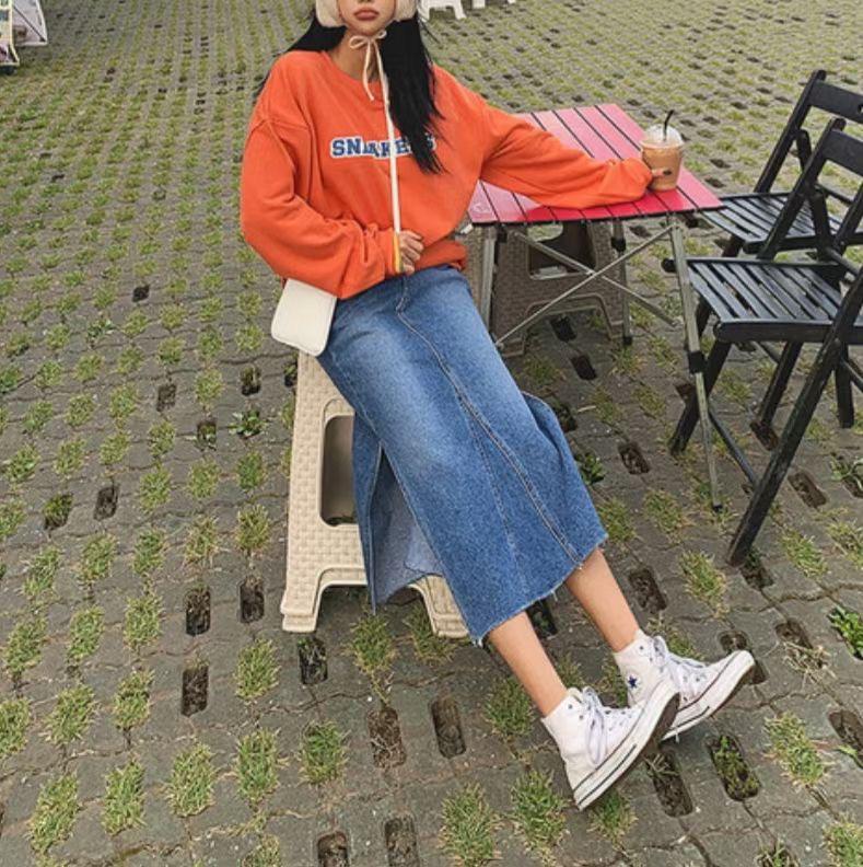 J152 NEAT DENIM SKIRT