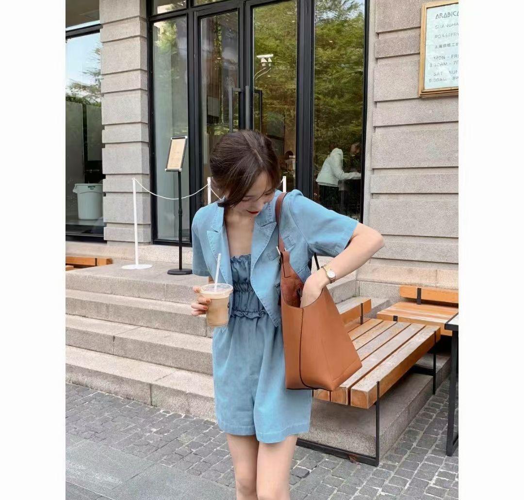 T540 DENIM JUMPSUIT SET