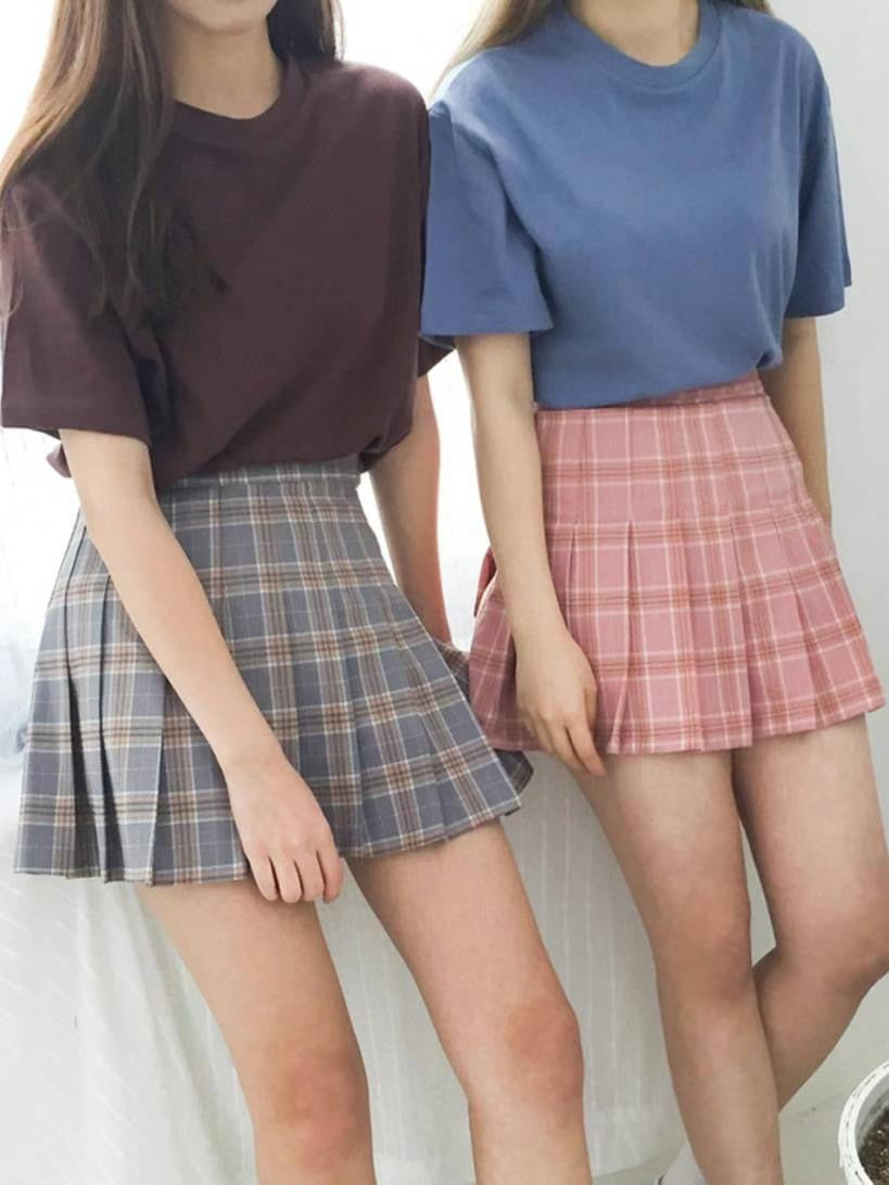 B287 DAY CHECKED SKIRT