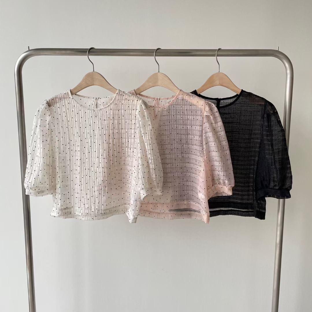 T703 MISS U DOT BLOUSE