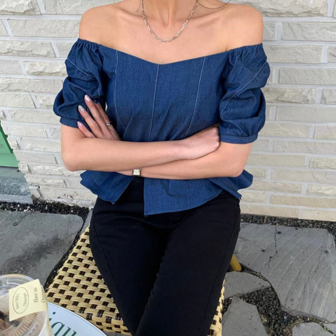 T767 KOEY DENIM TOP