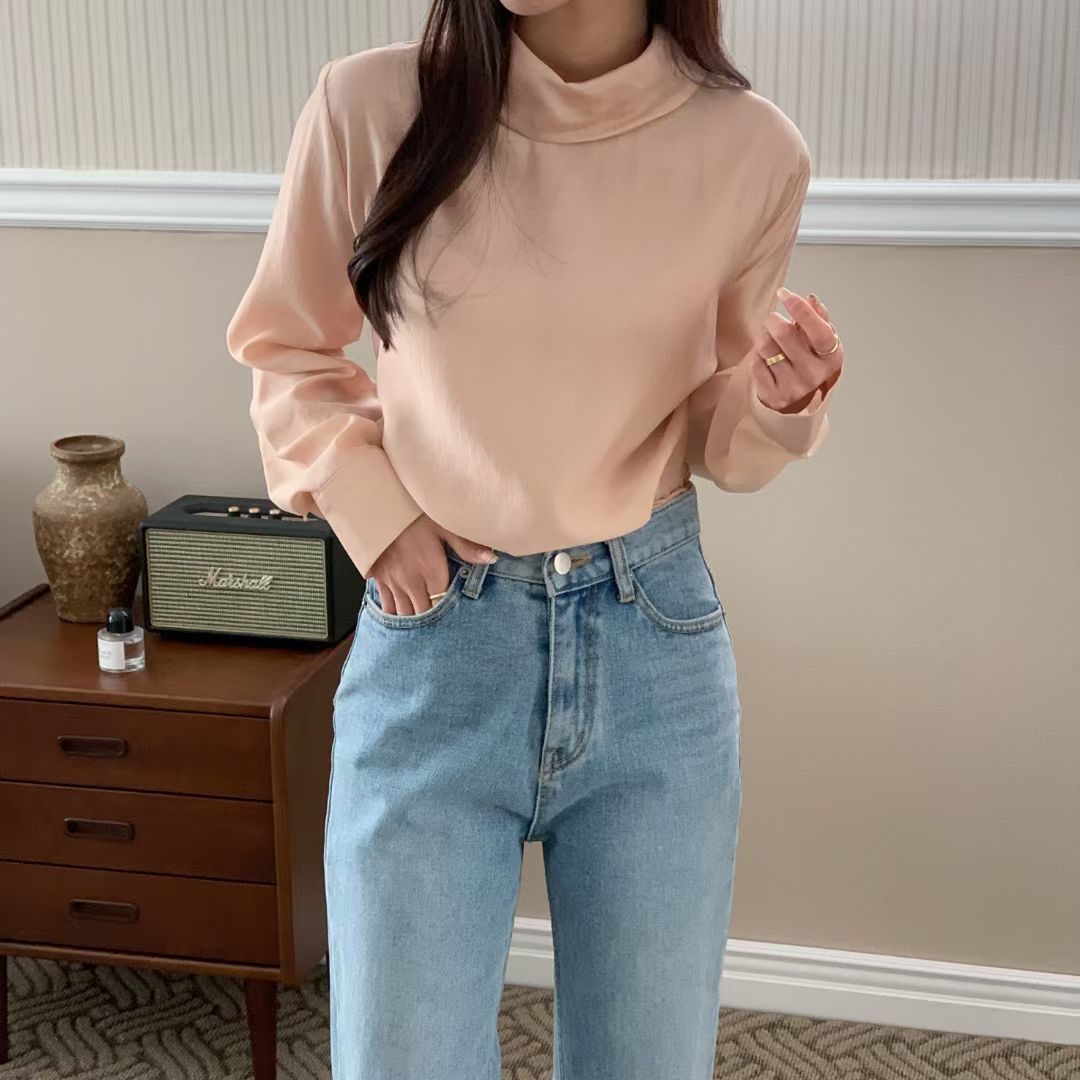 T719 RIBBON SILKY BLOUSE