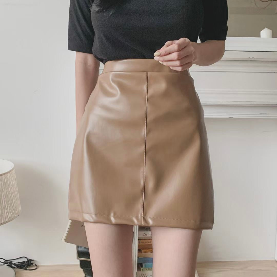 B202 ONE LEATHER SKIRT