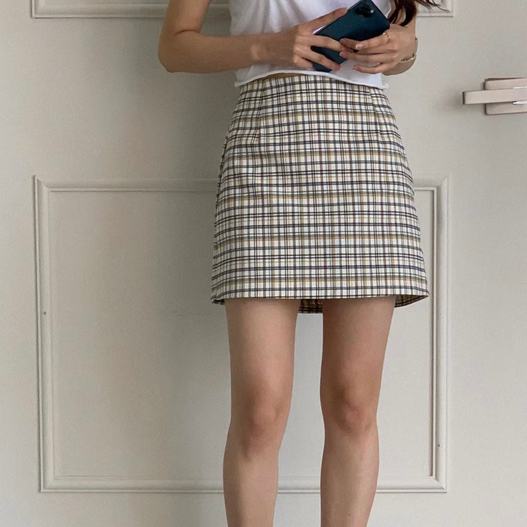 B230 SPRING CHECKED SKIRT